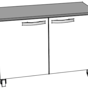 Meuble bas sur roulettes à porte(s)  40cm/60cm/80cm