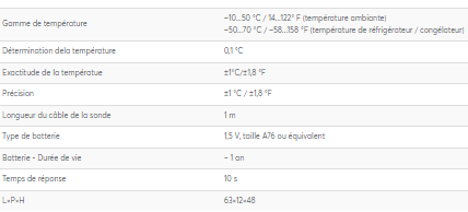 Thermomètre pour réfrigérateur - Matériel de Laboratoire