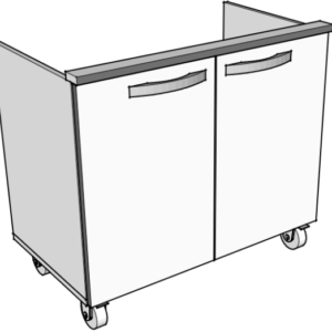 Meuble bas sur roulettes à porte(s) sous Evier 60cm/120cm